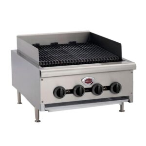 Wells HDCB-2430G Natural Gas 24" Heavy Duty Radiant Charbroiler With Cast Iron Grates - 80,000 Btu