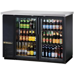 True TBB-24-48G-HC-LD 49" 2 Glass Door Back Bar Refrigerator