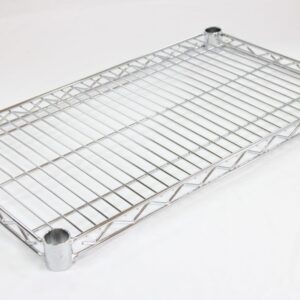 Omcan Wire Mesh Shelving 24" x 24" 20114 Chrome 2 Pack-S2424C