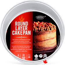 Crown Aluminum Cake Pan Round  8" X 2" - 400-32085