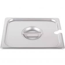 Browne 1/2 Stainless Steel Insert Lid Notched - 575539