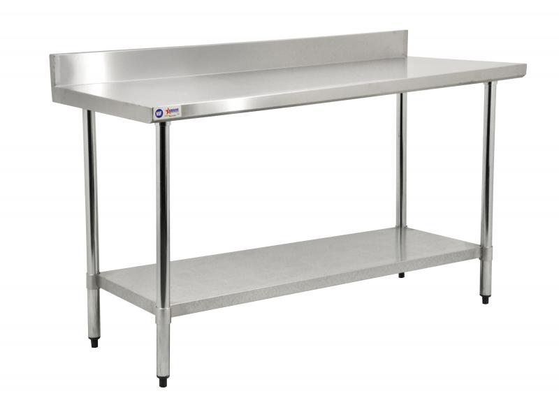 Omcan 24″ x 72″ Stainless Steel Work Table with 4″ Backsplash - 22798
