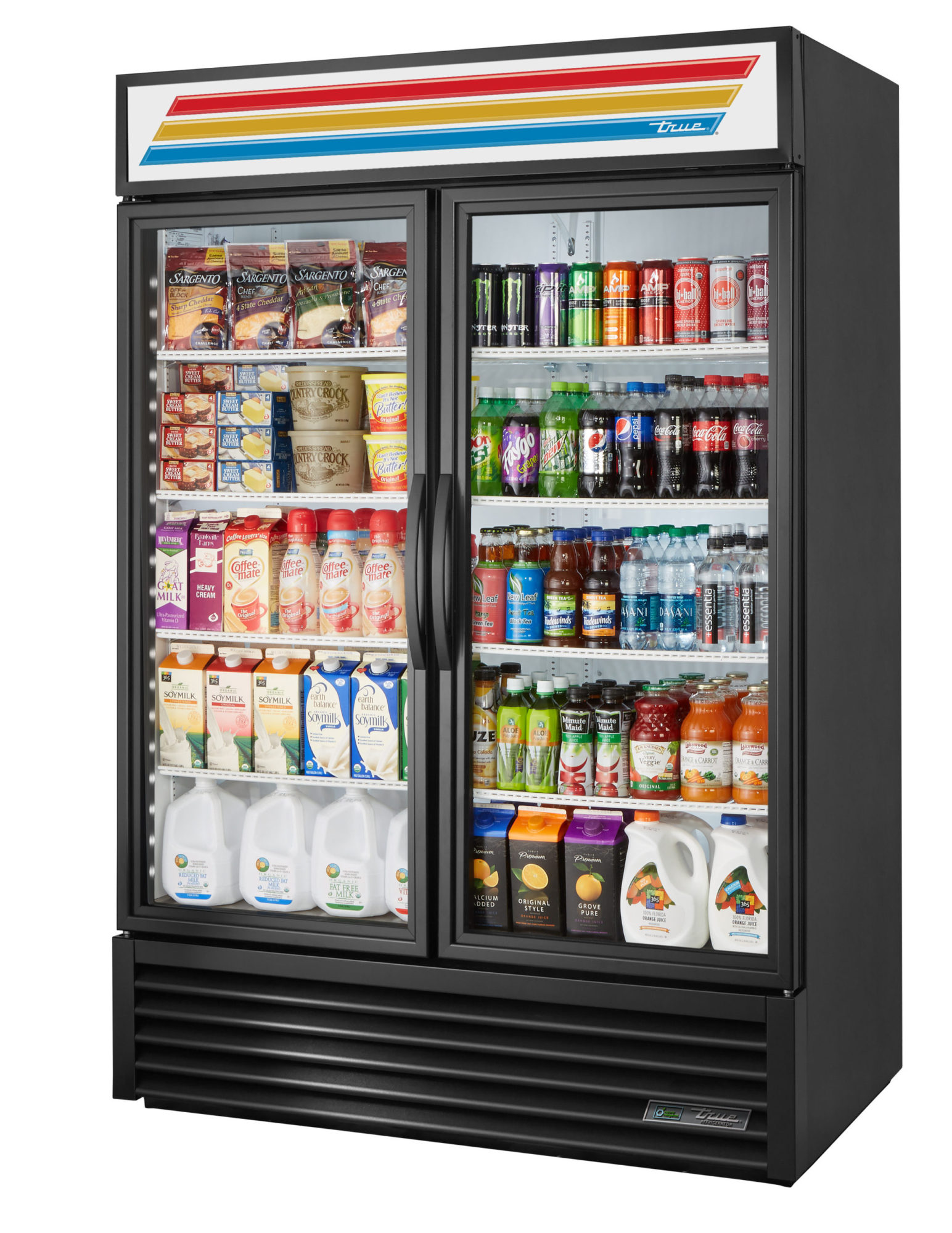 True GDM-49-HC~TSL01 54" Black Swing Glass Door Merchandiser