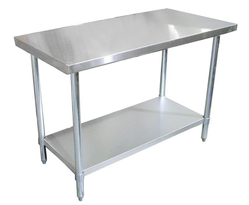 Worktable 30" x 84" x 36" Stainless Steel Top Work Table w/ Galvanized l Under-shelf & Legs - 22076-WTG3084