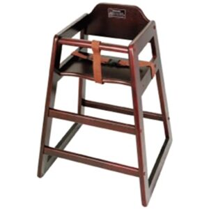 Winco  Mahogany Wood High  Chair - CHH-103A