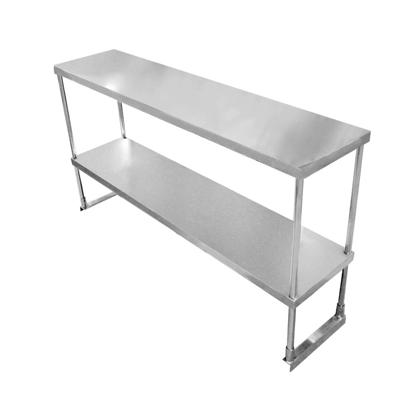 Omcan Stainless Steel Double Overshelf 14" x 60" - 23989