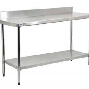Omcan 24″ x 48″ Stainless Steel Work Table with 4″ Backsplash - 22081