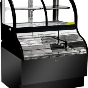 Omcan Dual Service Open Refrigerated Floor Display Case 48” x 31.5” x 59” - 43550