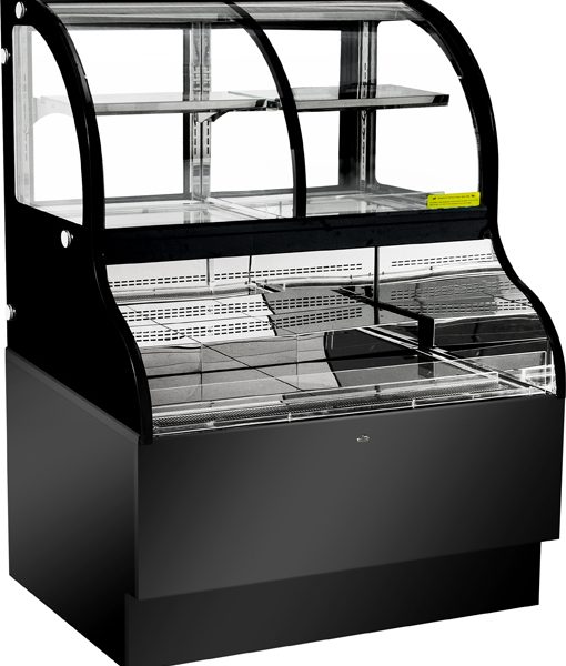 Omcan Dual Service Open Refrigerated Floor Display Case 48” x 31.5” x 59” - 43550
