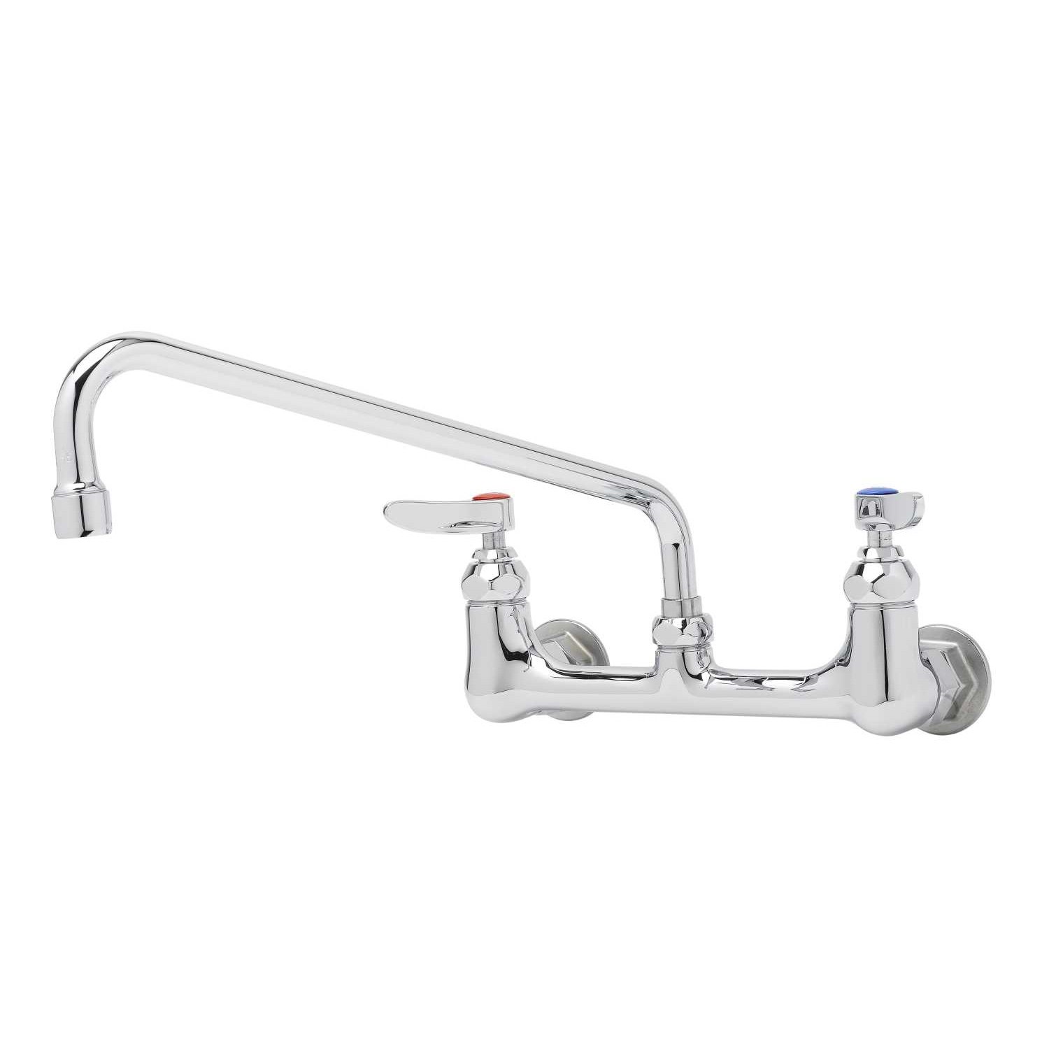 T&S Double Pantry Faucet Wall Mount 8", 12" Swing Nozzle FINAL SALE - B-0231