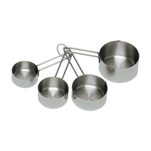 Winco Stainless Measuring Cup Set 1/4, 1/3, 1/2 & 1 cup 4 PCS -  MCP-4P