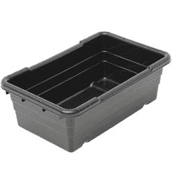 Plastic Lug 25x15.75x8.5" Black