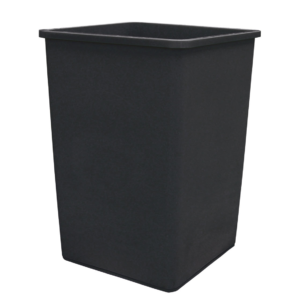 Update TCSQ-35B Plastic Trash Can Square 35-Gallon Black