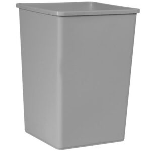 Rubbermaid Commercial Square 35 GAL Grey Trash Can - FG395800GRAY