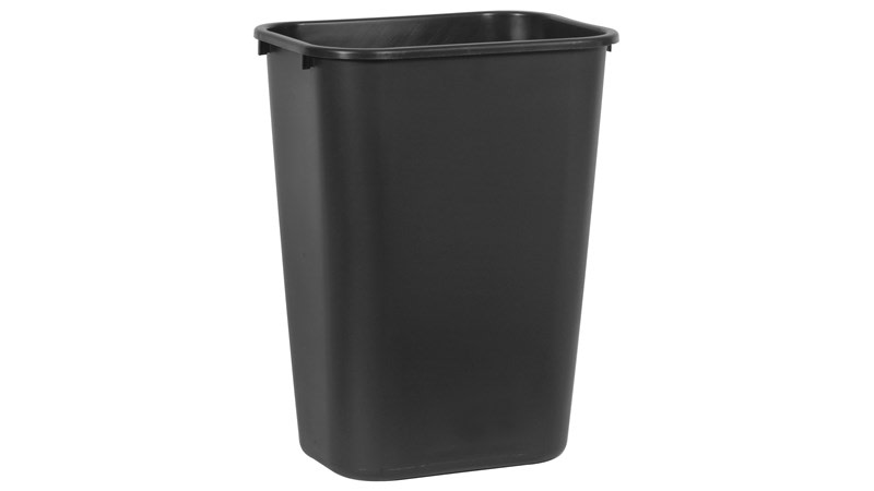 Rubbermaid 41 Qt Large Wastebasket - Black - FG295700BLA