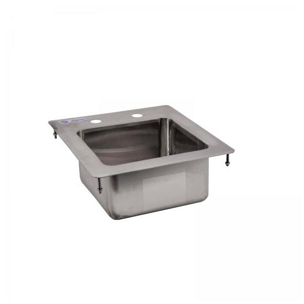 Omcan 39778 9" x 9" x 5" One Tub Flat Top Stainless Steel Drop In Sink