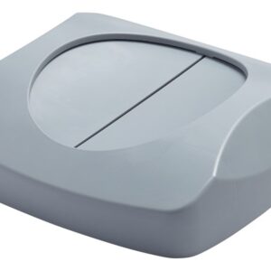 Rubbermaid Commercial 23 GAL Untouchable Trash Can Swing Top Grey - FG268988GRAY