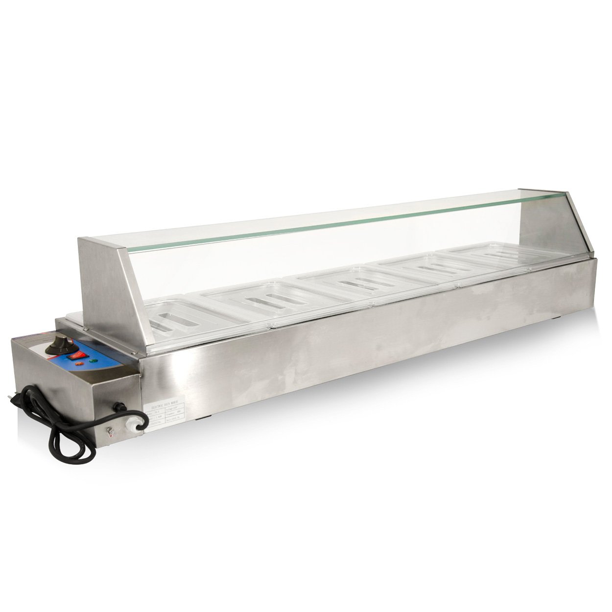 Omcan 56.5" Bain Marie with 5 Half-Size Pans - 43055