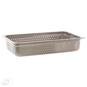 Browne 1/1 Stainless Steel Perforated Insert 4" Deep - 5781114