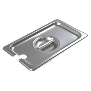 Browne 1/4  Stainless Steel Insert Lid Notched - 575559