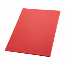 Winco Cutting Board 12" x 18" x 1/2" Red - CBRD-1218