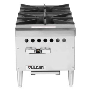 Vulcan VCRH12 Restaurant Series Countertop 12” 2-Burner Gas Hot Plate - 50,000 BTU/hr