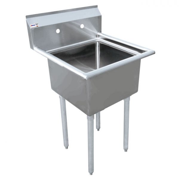 Omcan Single Pot Sink 18'' x 18'' x 11'' - 22112