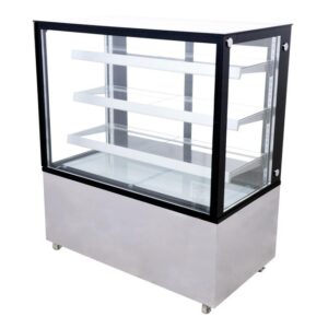 Omcan 48" Square Glass Floor Refrigerated Display Case - 44383