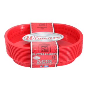 Winco Plater Basket Oval 10-1/3" x 7-1/4" x 1" Per/Dz