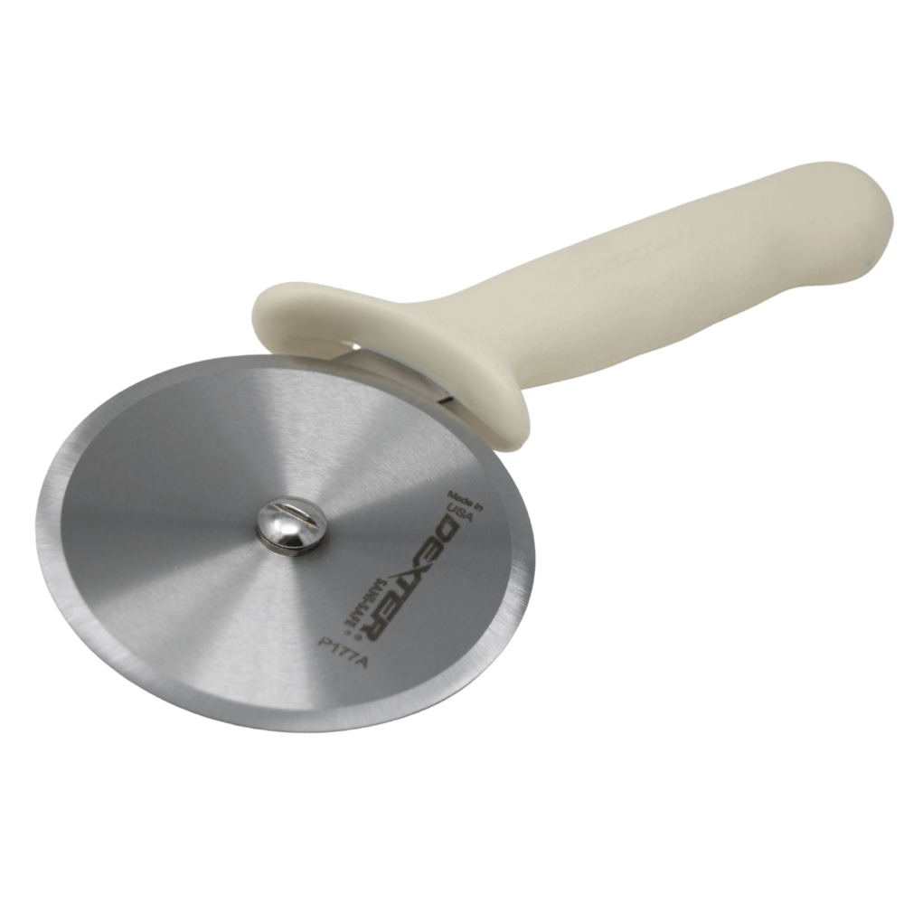 Dexter 4'' Pizza Cutter White Handle Stainless Steel - P177A