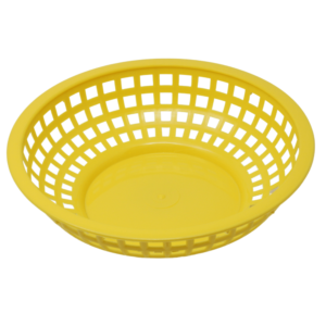 Magnum Round Plastic Basket Yellow 8" - 80755