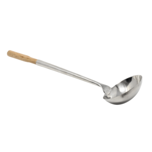 JR Wok Ladle Stainless Wooden Handle 5" - 5008