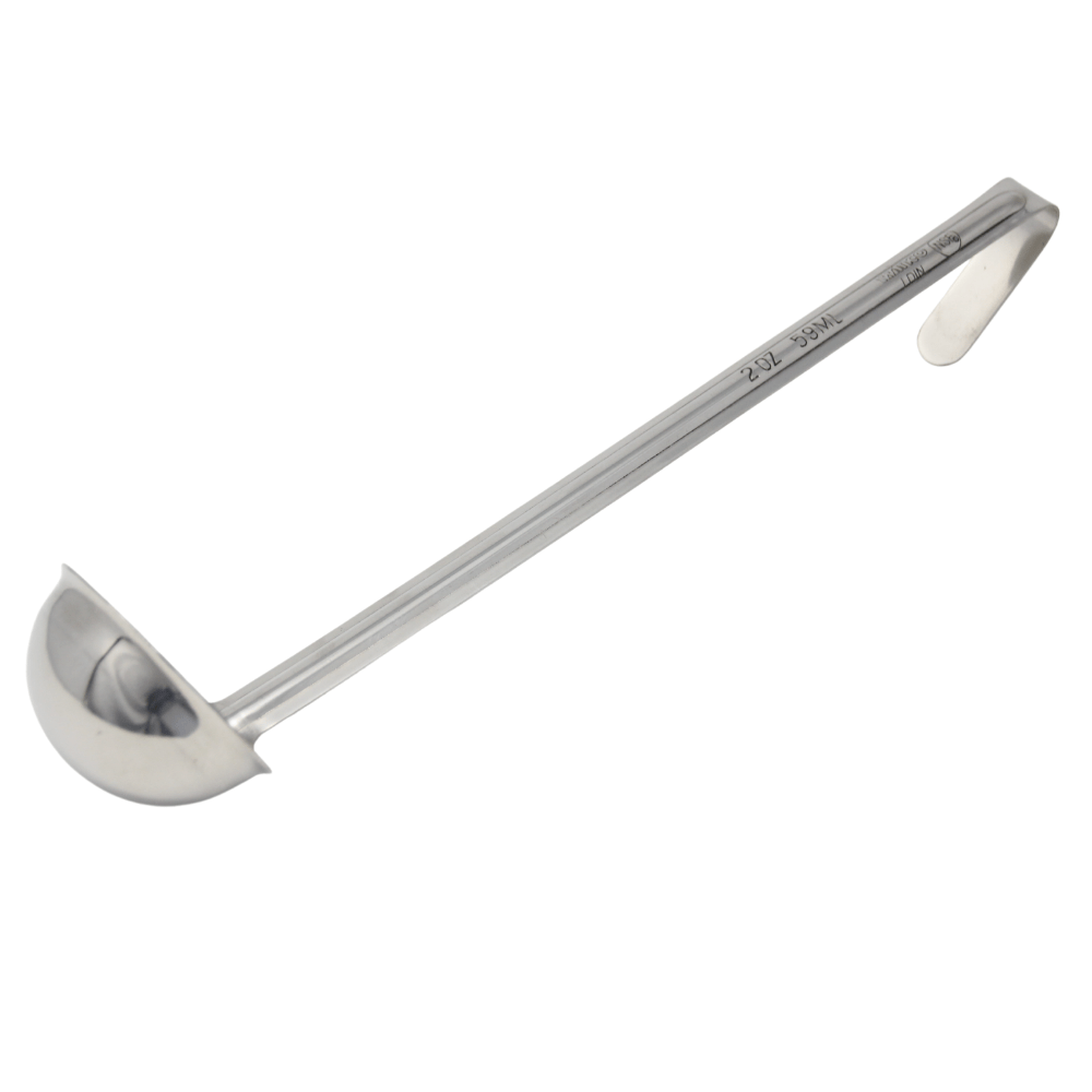 Winco One-Piece Stainless Steel Ladle 2 oz - LDIN-2