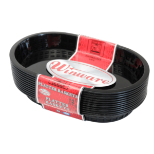 Winco Platter Basket Oval 10-1/4" x 7-1/4" x 1" Per/DZ