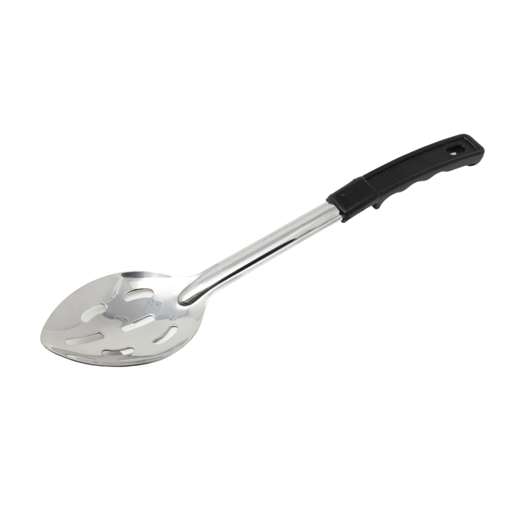 JR Slotted Basting Spoon 13'' - Black Handle - 3533
