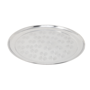Vinod Round Serving Tray Spirals S/S 12'' - RTS-12