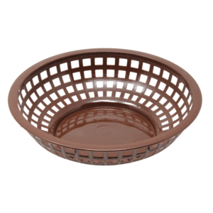 Magnun Round Plastic Basket Brown 8'' - 80753