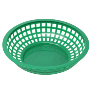 Mugnum Round Plastic Basket Green 8" - 80754