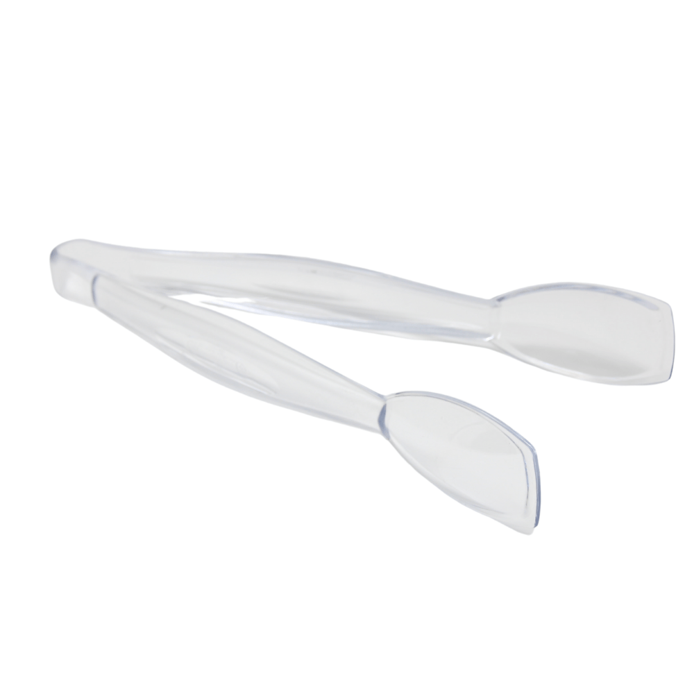 Cambro Plastic Tongs 9'' Spoon - CLEAR - TGG9135