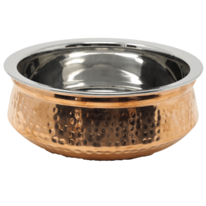 Vinod Serving Bowl Copper with S/S Lining 8'' - C-HNDSD-20