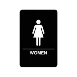 Winco Information Sign Women 6" x 9" Braille - SGNB-606