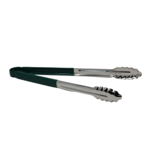 Royal Utility Tongs 16'' Stainless Steel Green Handle - TSC16G