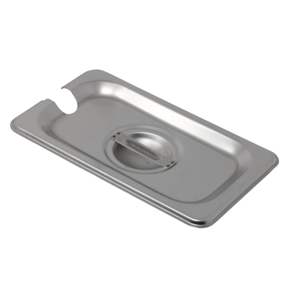 Winco 1/9 Stainless Steel Insert Lid Notched - SPCN-S
