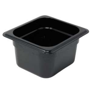 Cambro 1/6 Insert High Heat Black 4'' Deep - 64HP110