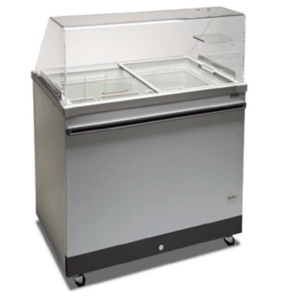 Celcold 32" Ice Cream Freezer Dipping Cabinet With Food Guard + Baskets - 4 Tubs - CF31SG