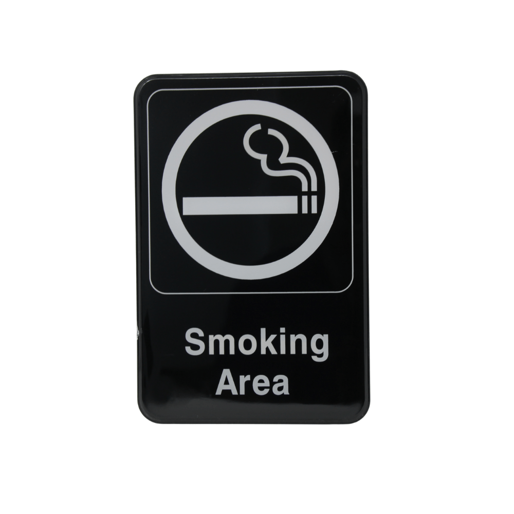 Update Smoking Area Sign 9'' x 6''