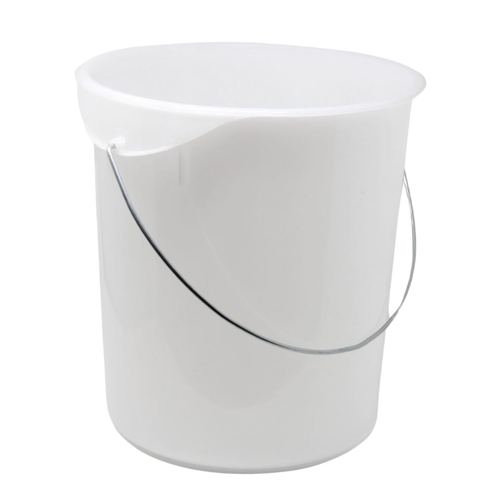 Rubbermaid Round Storage Bin White 22L/22qt With Removable Bail