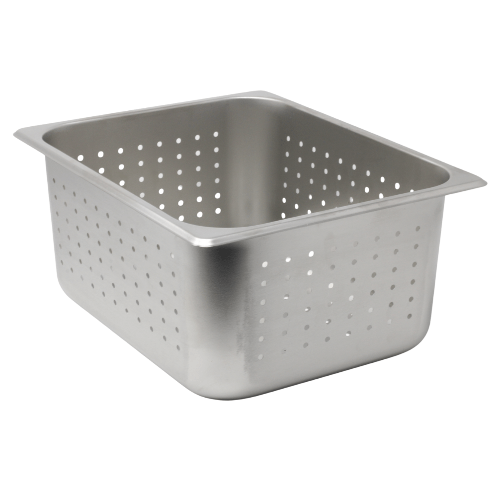 Winco 1/2 Stainless Steel Perforated Insert 6'' Deep - SPHP6-S