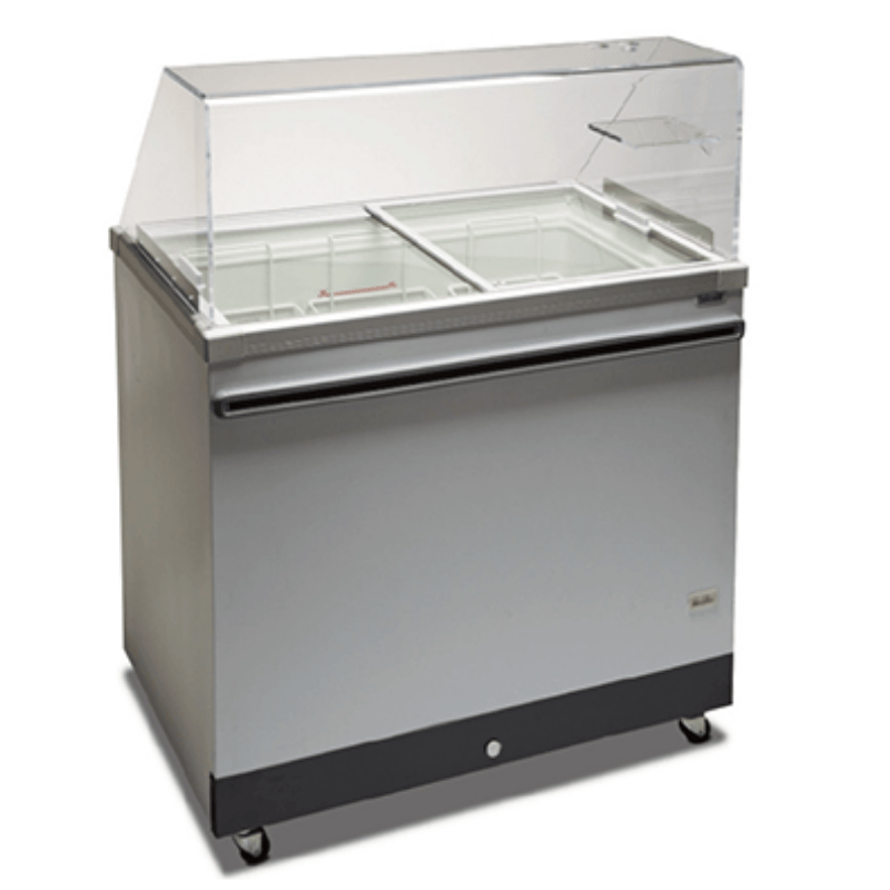 Celcold 40" Ice Cream Freezer Dipping Cabinet With Food Guard + Baskets - 6 Tubs - CF40SG