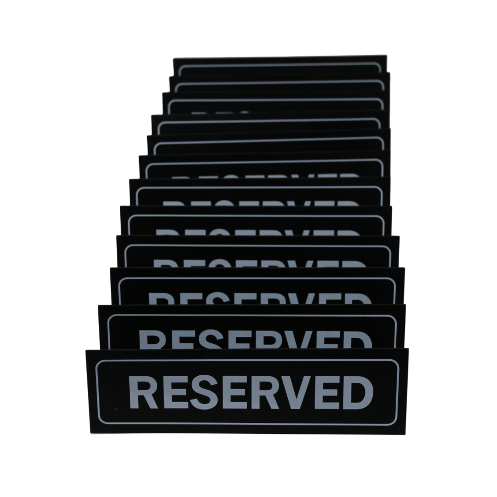Update Reserved Table Signs 12 Pack 7'' x 2''